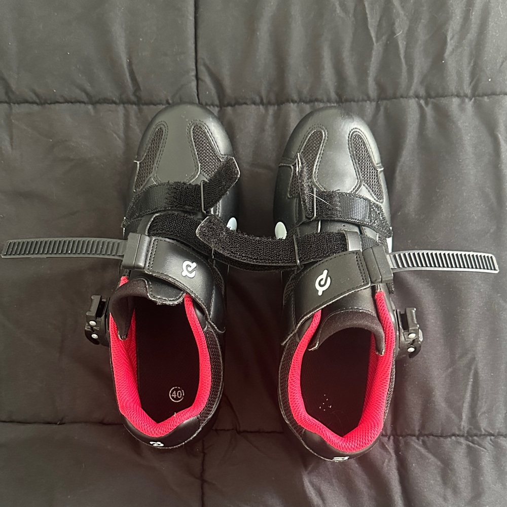 Peloton Black and Pink Cycling Shoes